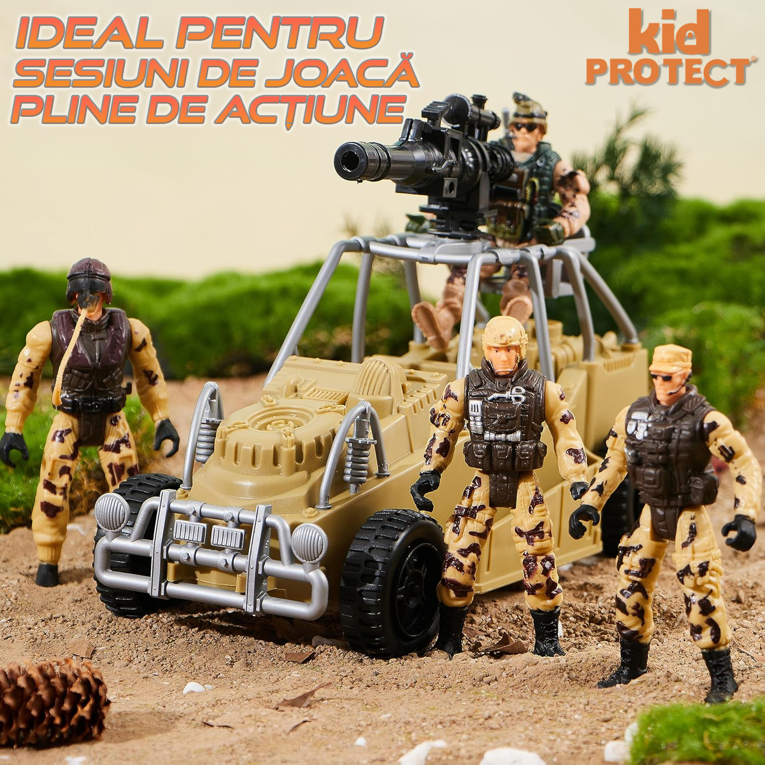 Set Militar de Jucarie Pentru Copii KidProtect War Max Set Militar de Jucarie Pentru Copii KidProtect War Max